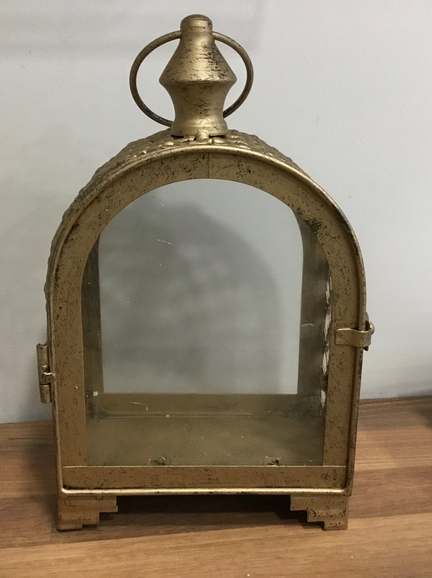 Gold effect lattice design lantern