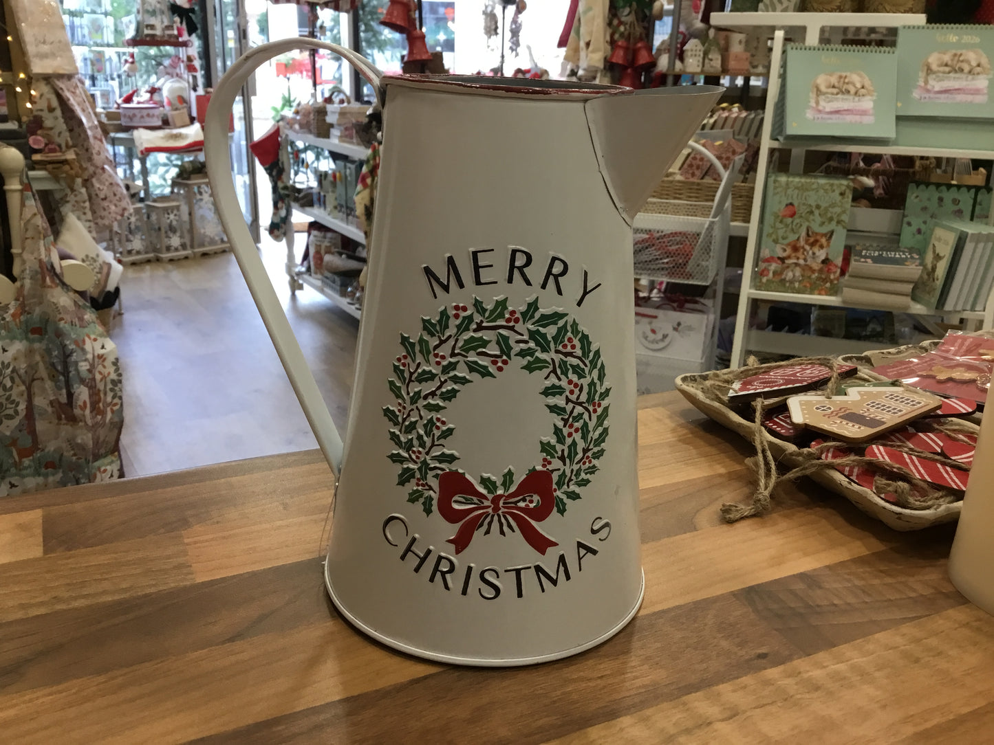 Merry Christmas Tin Jug