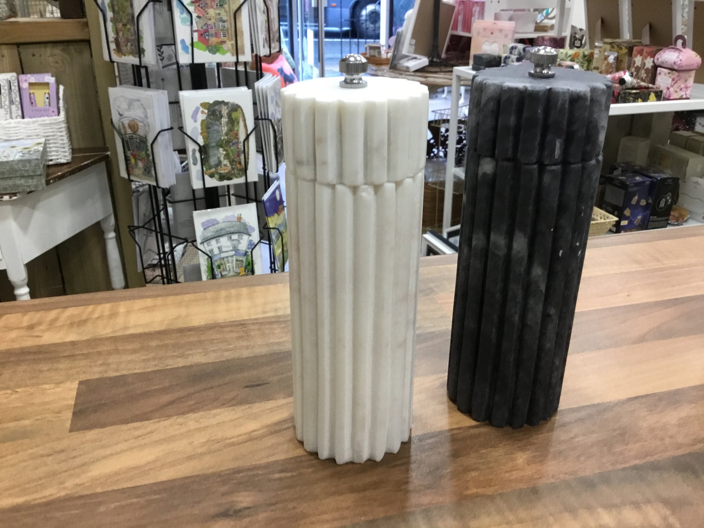 Salt and pepper grinder marble