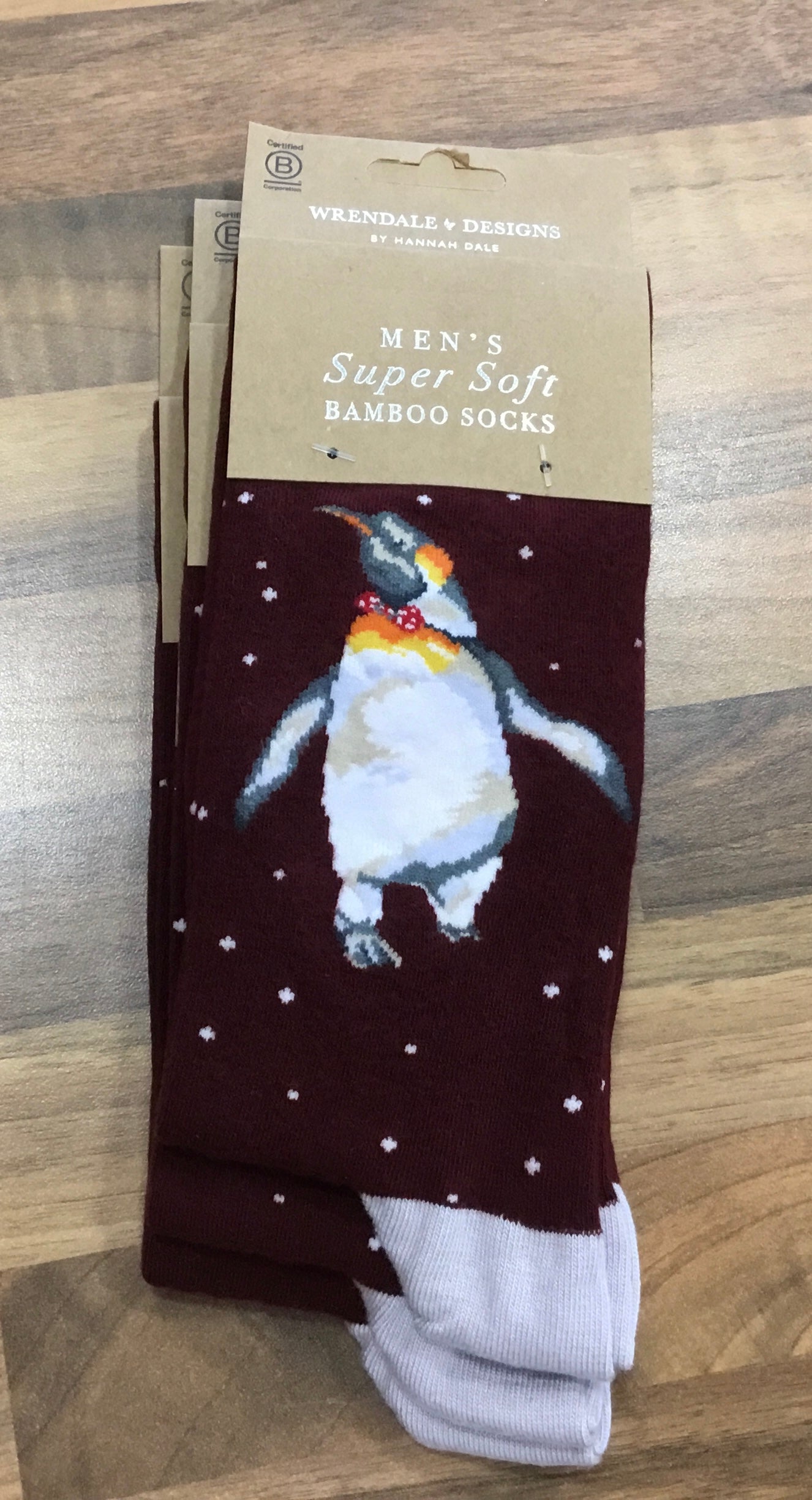 Men’s penguin socks by Wrendale