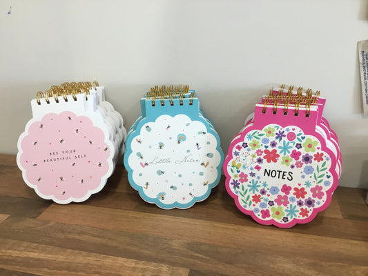 Spiral shaped notepads