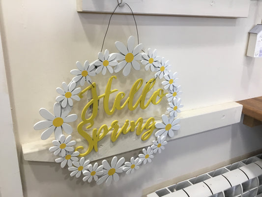 Hello Spring sign