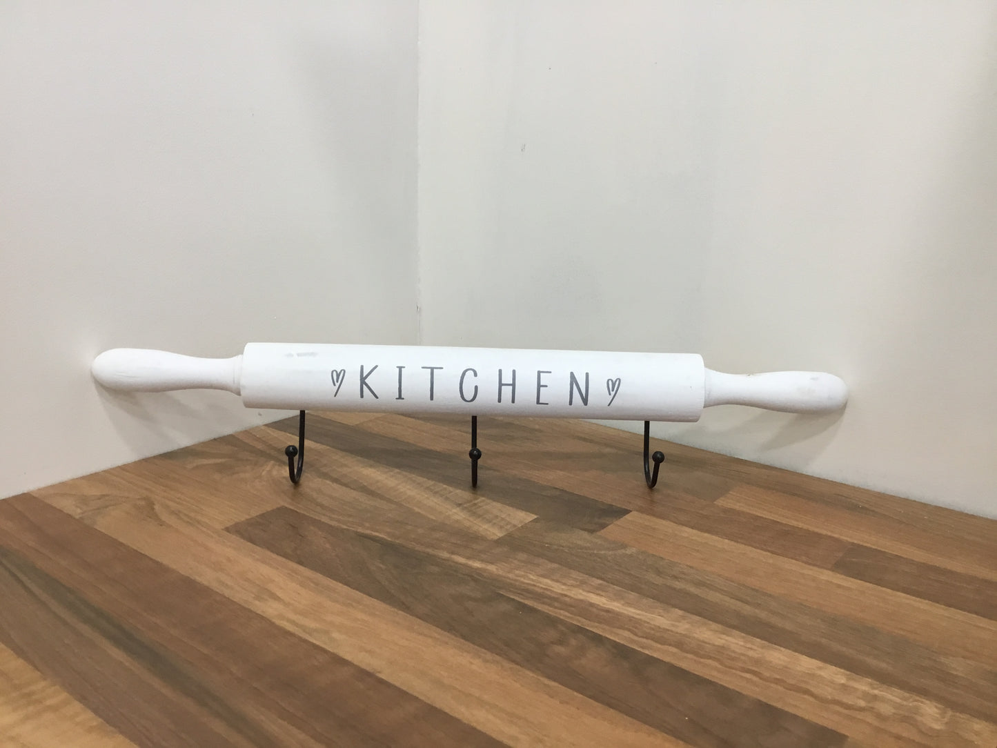 White rolling pin hooks