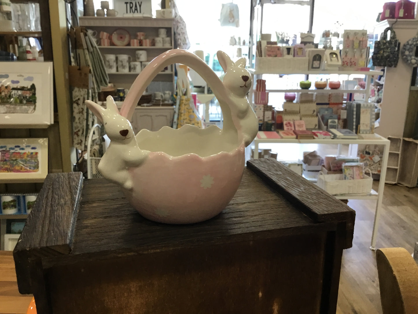 Small bunny trinket dish