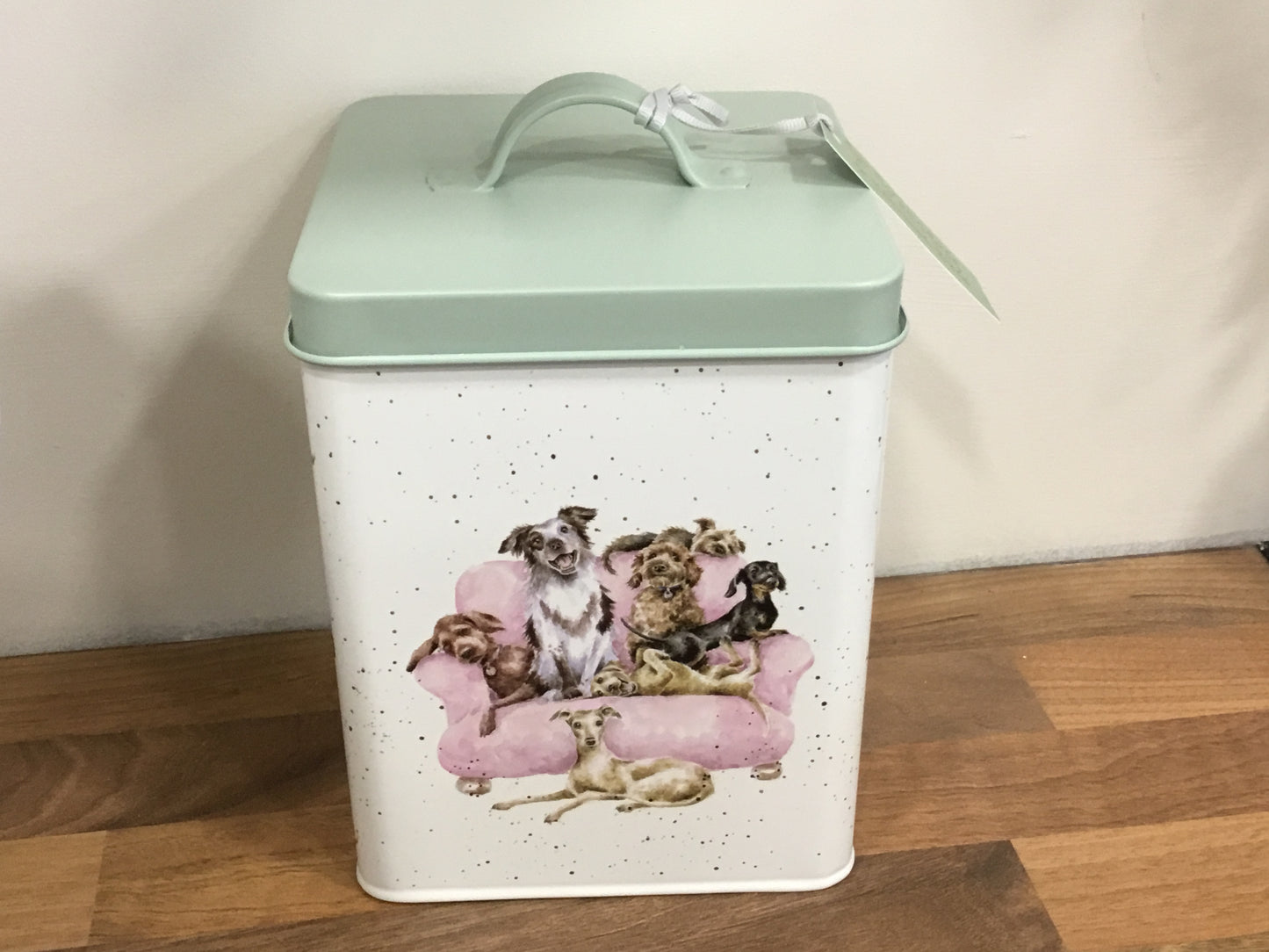 Dog treat tin