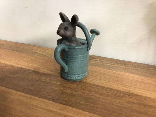 Bunny in watering can