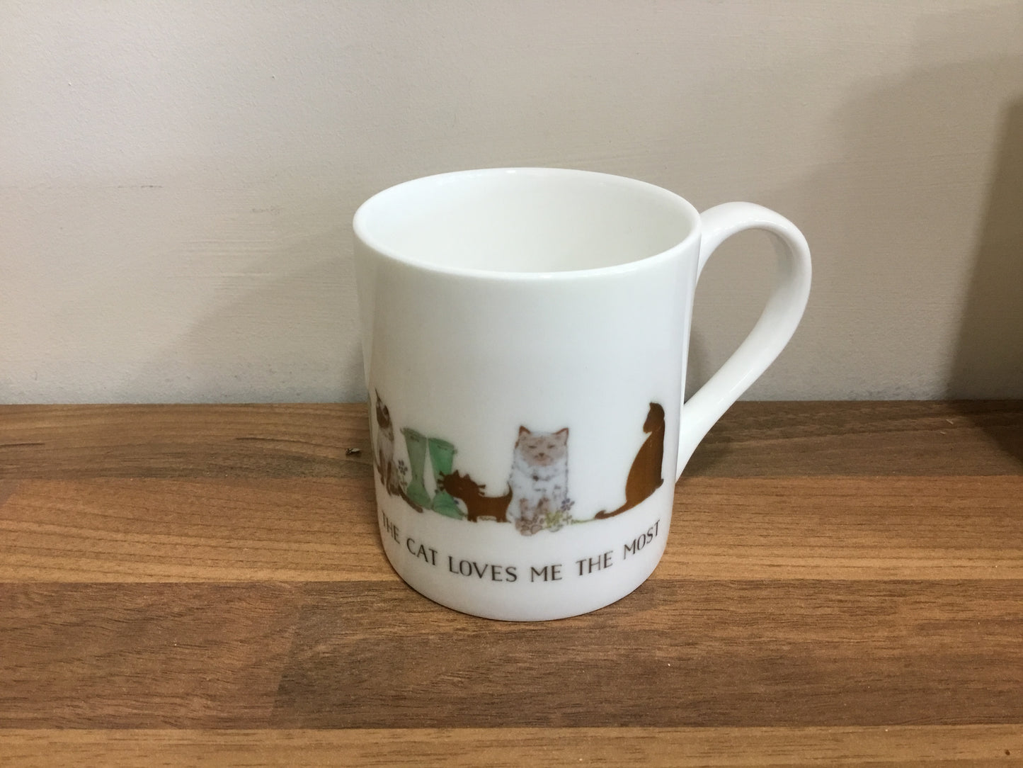 The cat loves me the most mug