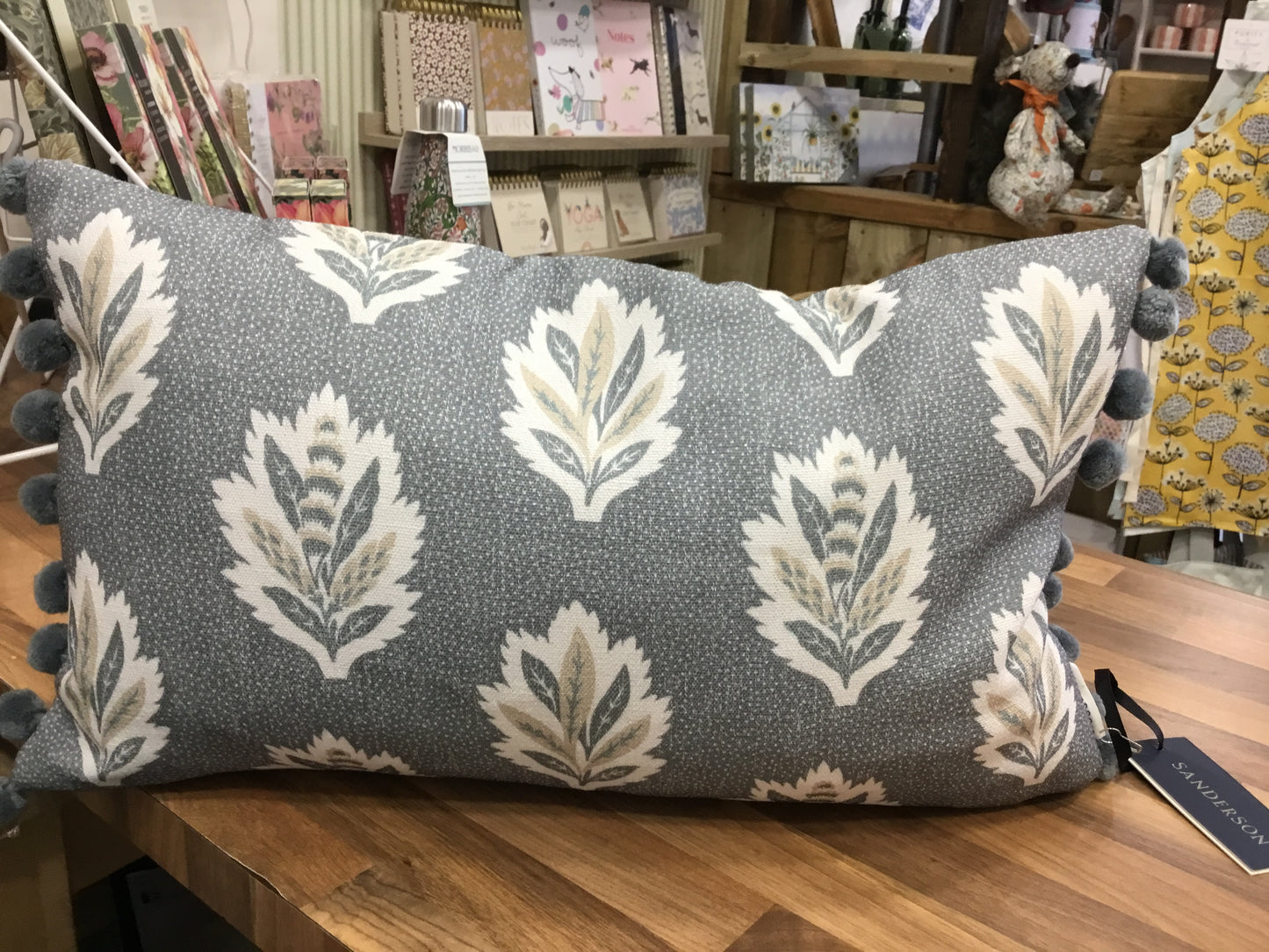 Sessile feather filled cushion in Delph Blue