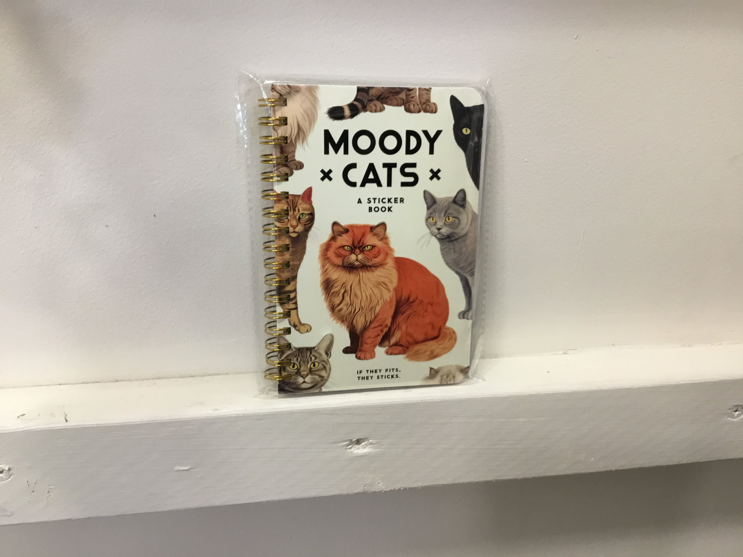 Moody cat sticker book