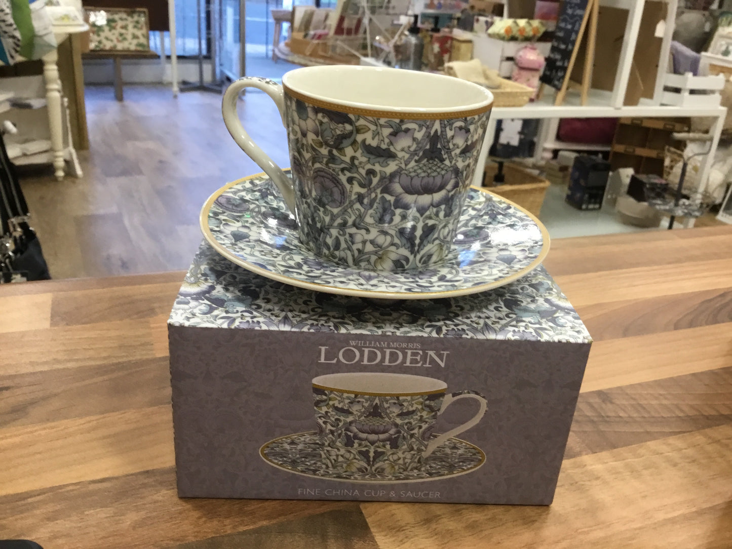 William Morris Lodden Cup and Saucer Set - Blue