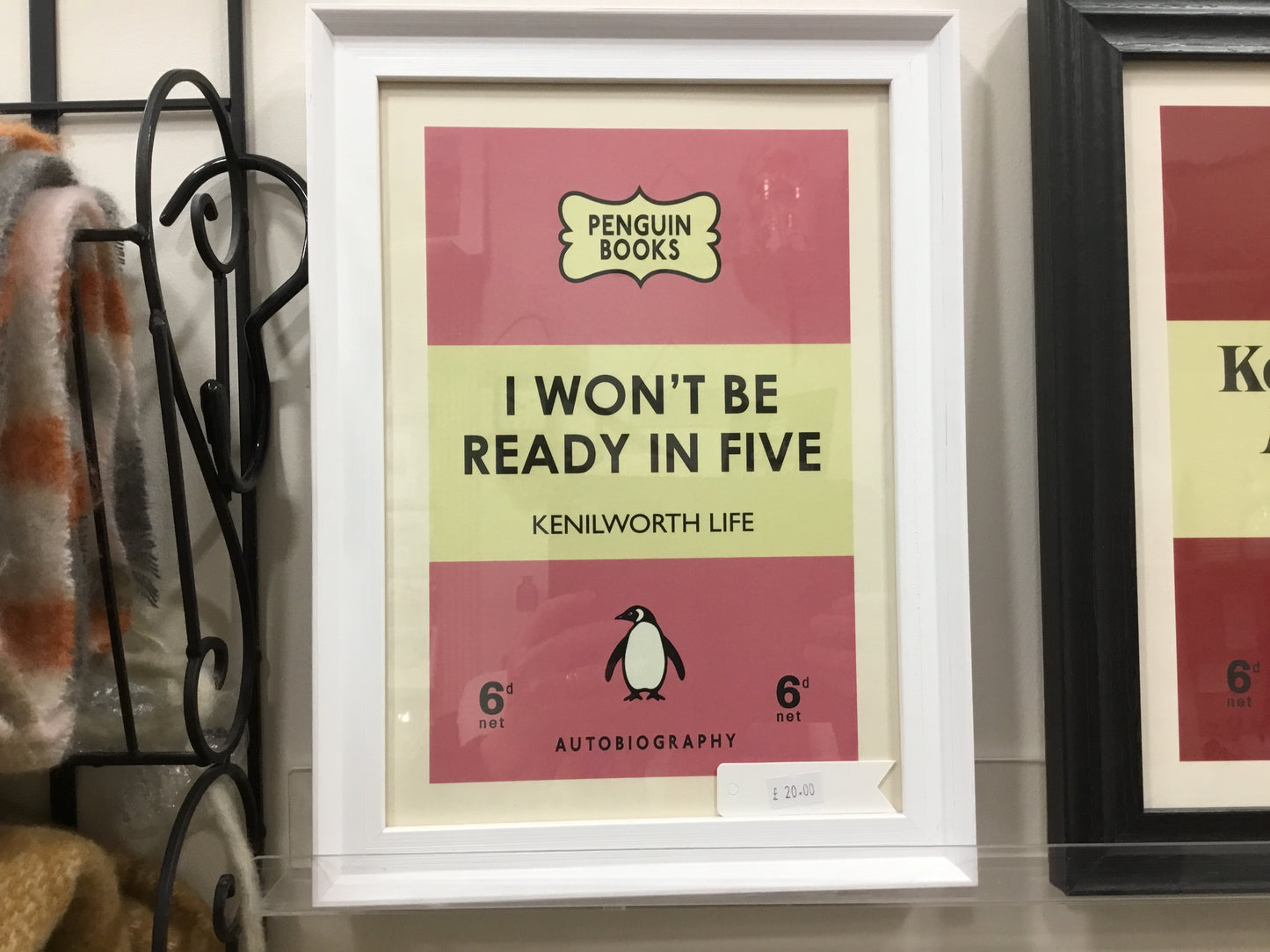 I won’t be ready in Five. Framed print