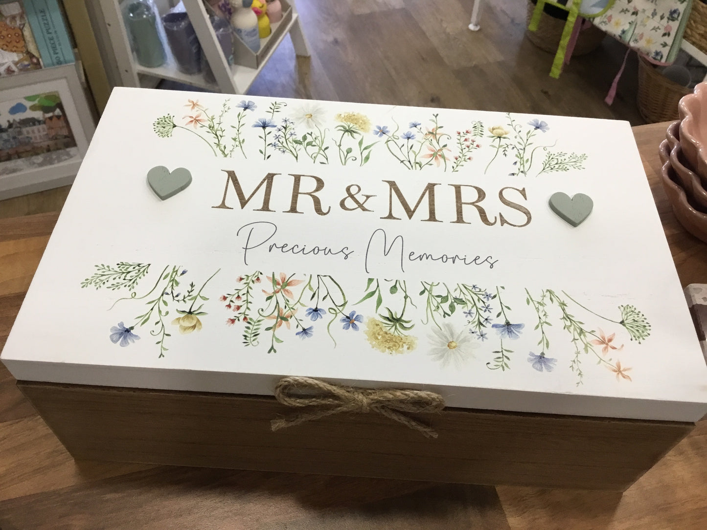 Mr and Mrs Wooden Memories Box