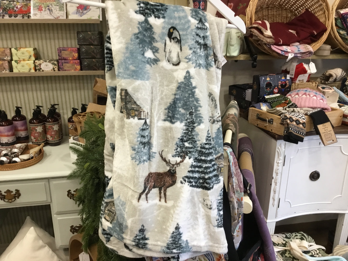 Winter forest throw