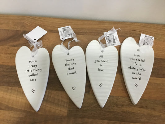 Ceramic hearts