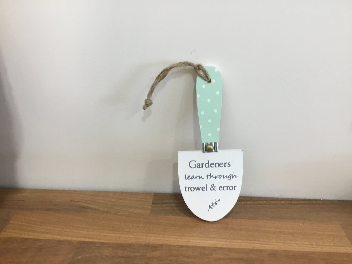 Gardeners trowel plaque