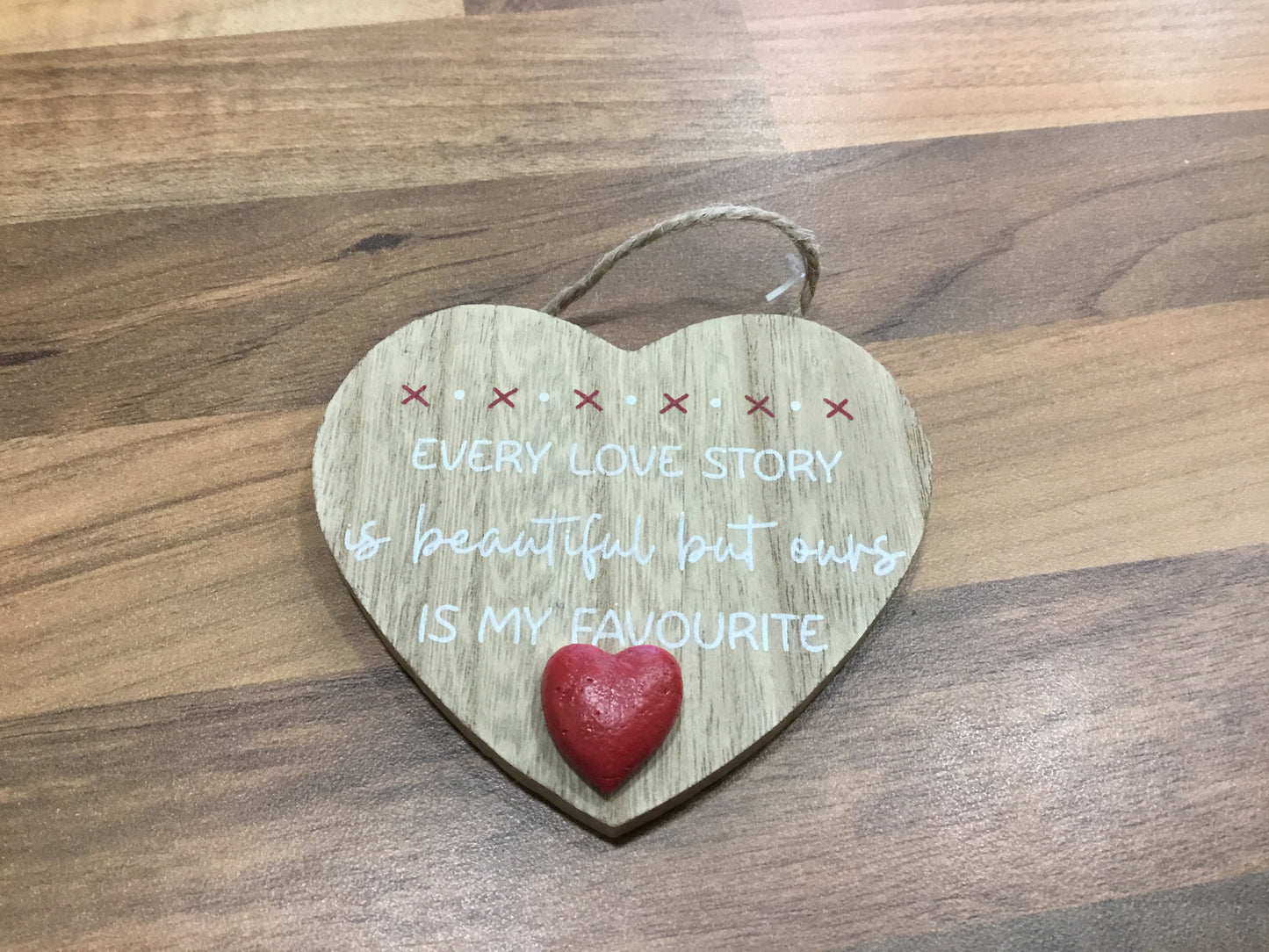 Wooden valentines heart