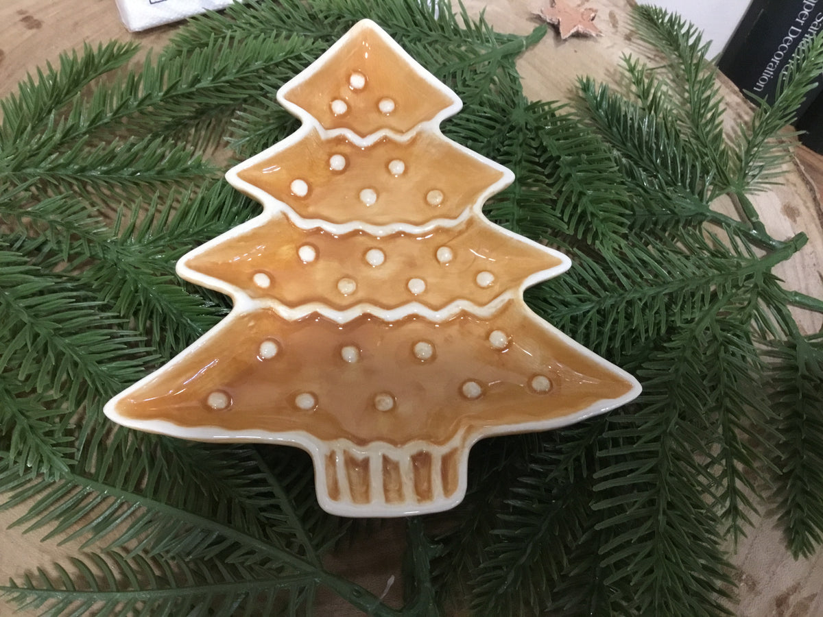 Ceramic Christmas tree plate