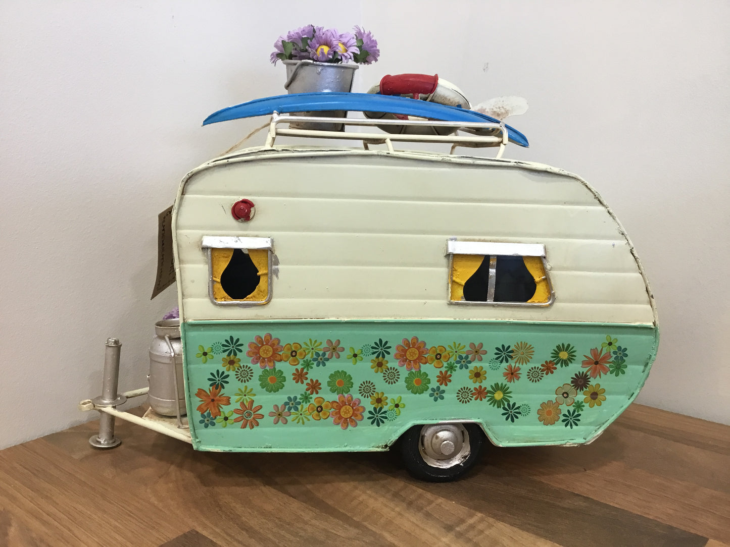 Vintage style tin caravan