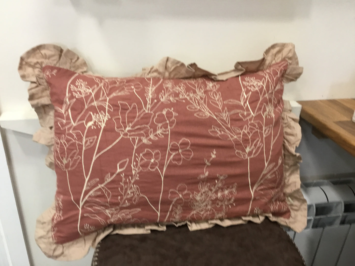 Embroidered cushion