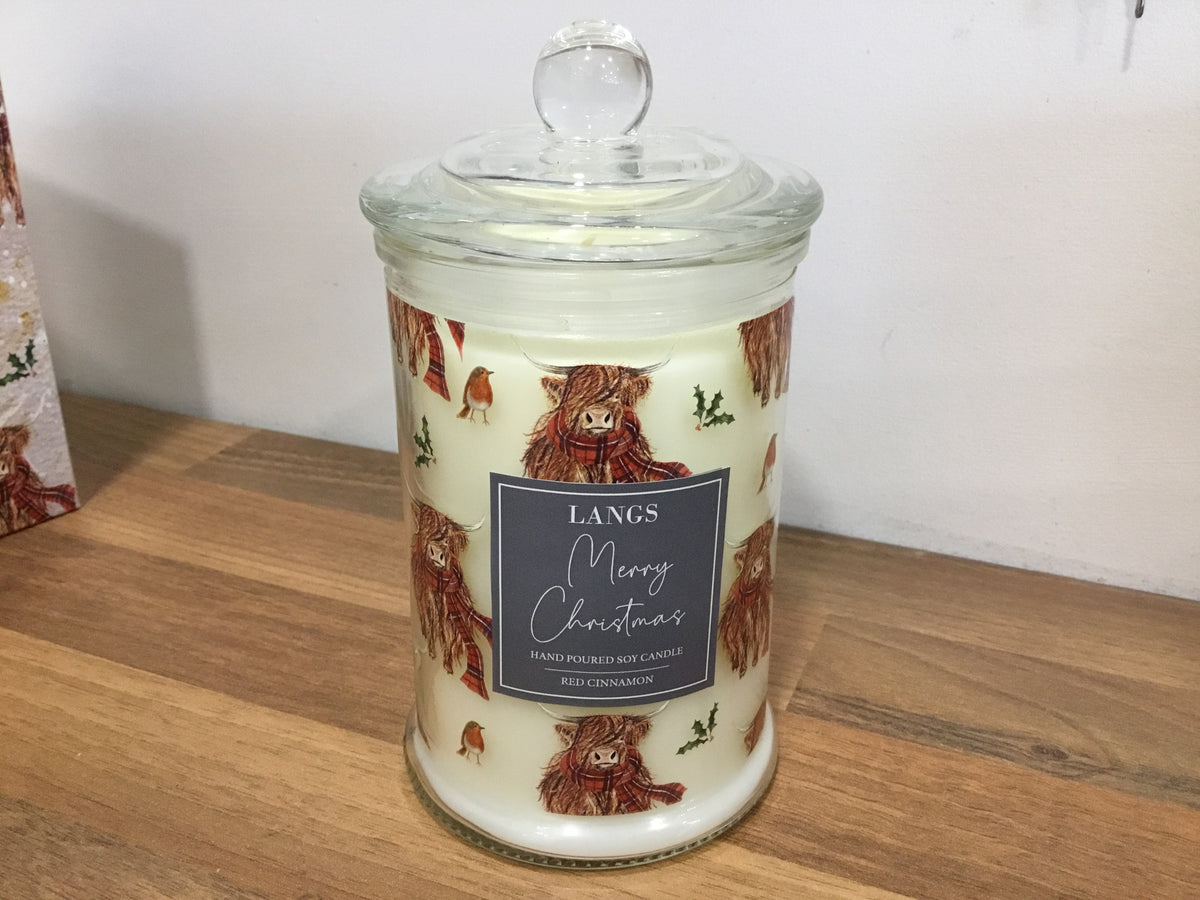 Highland Cow Red Cinnamon Candle