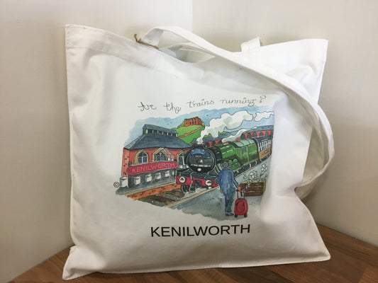 ‘ Are the trains running? ‘ bag