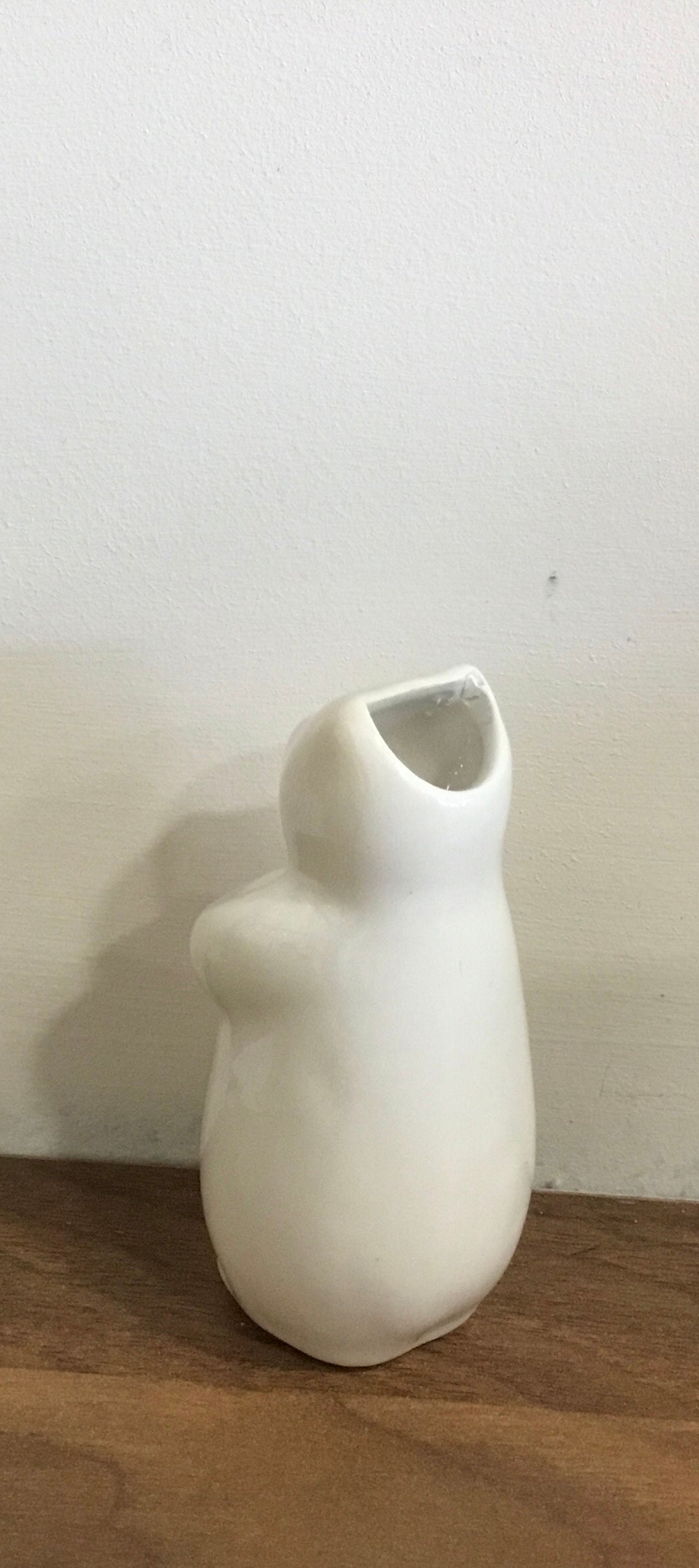 Tiny ceramic bear bud vase