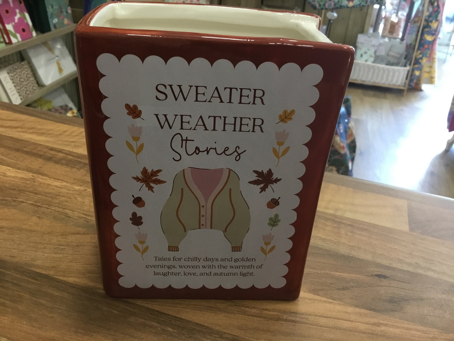 Sweater Weather ceramic book vase