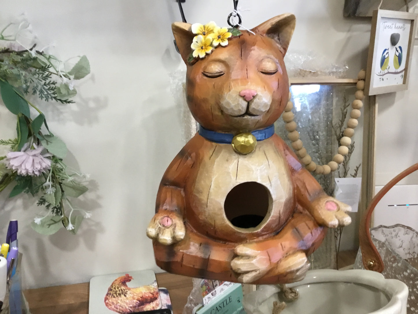 Hanging cat Birdhouse