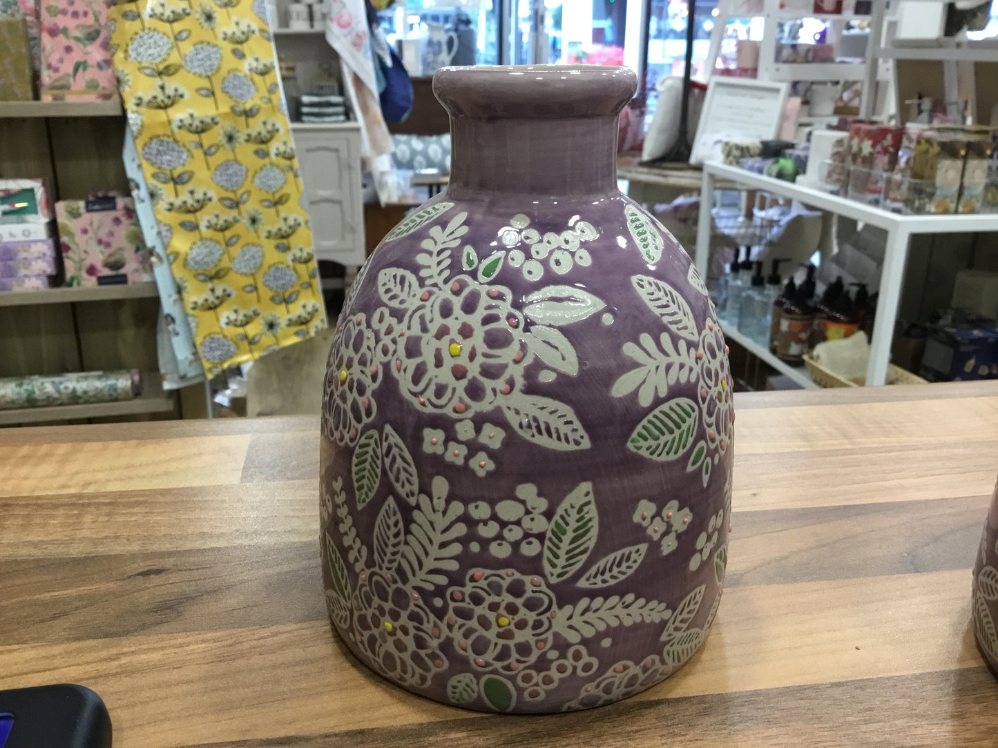 Large Ceramic Bud Vase - Mauve