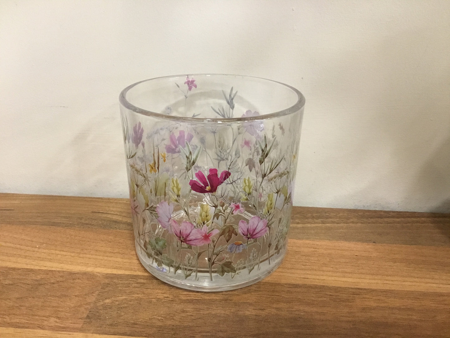 Wildflower glass candle holder