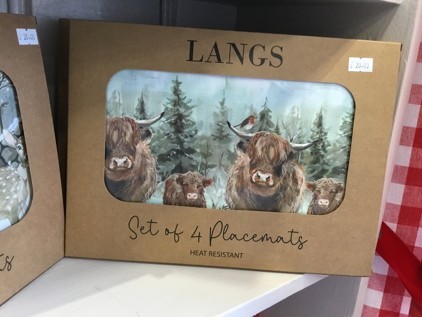 Set of 4 Cow placemats