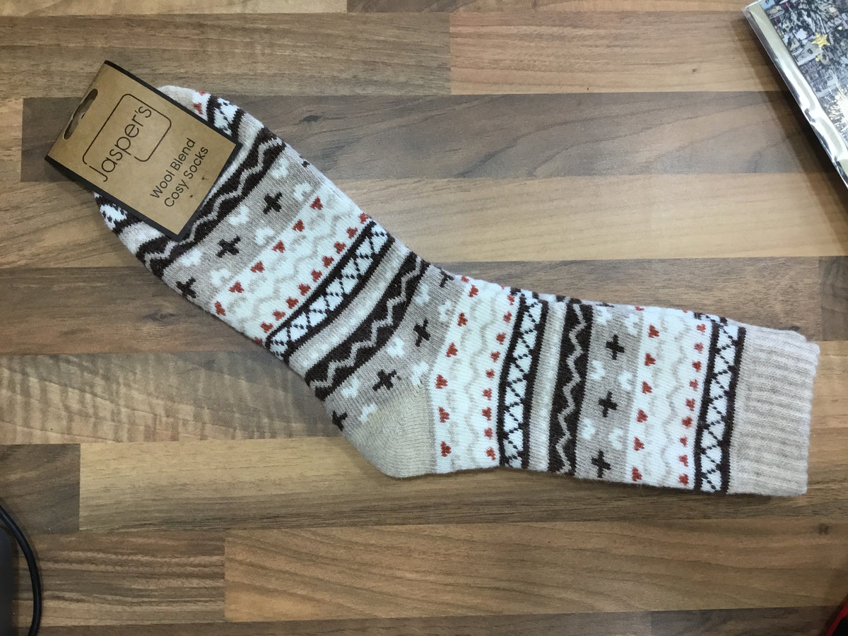 Oatmeal men’s wool socks