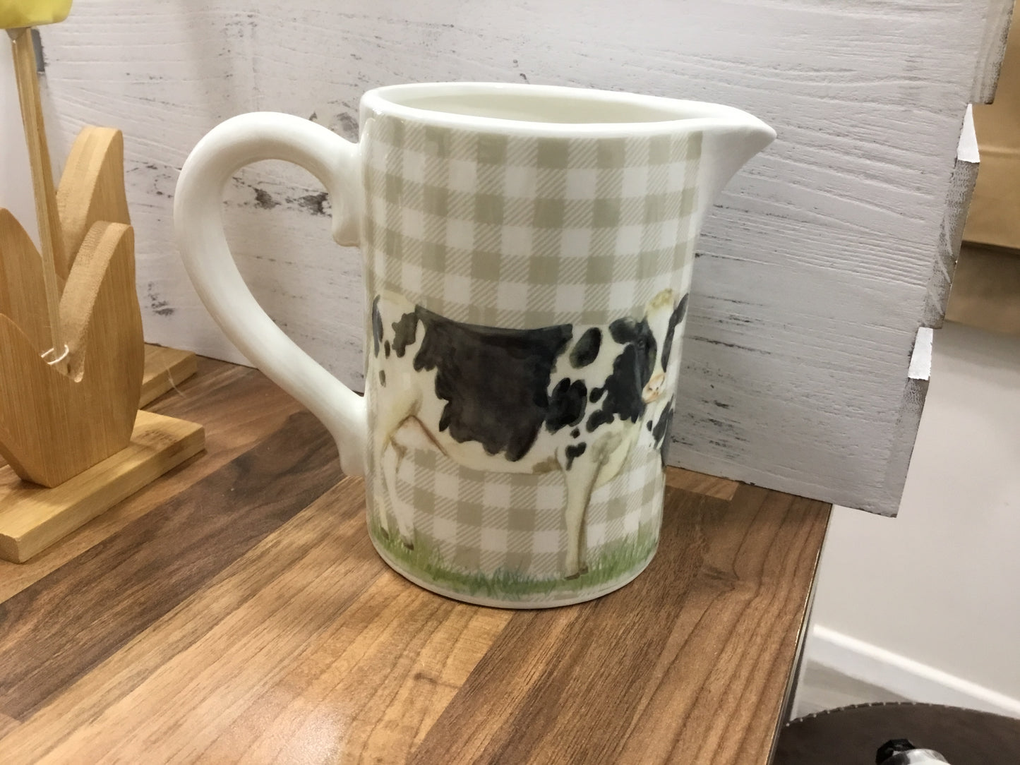 Country gingham jug