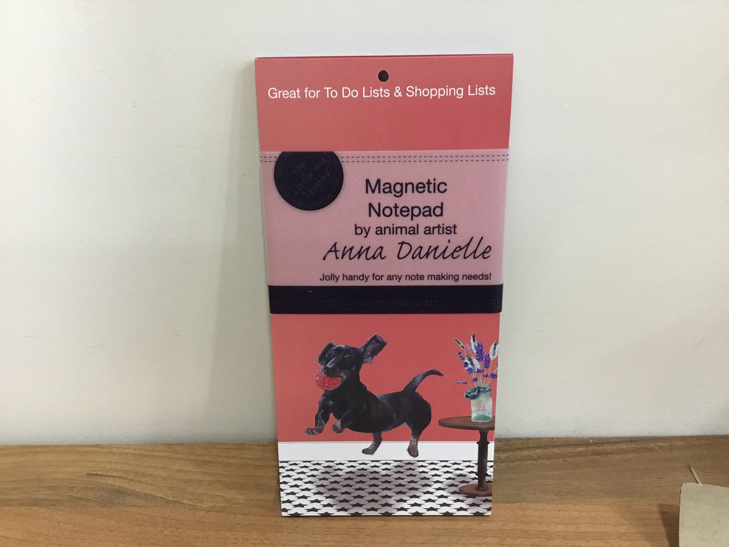 Happy sausage dog notepad