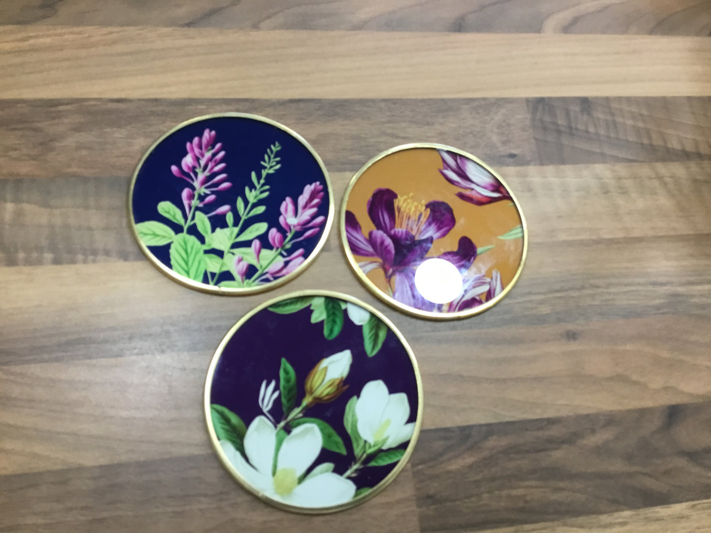 Flower glass coasters