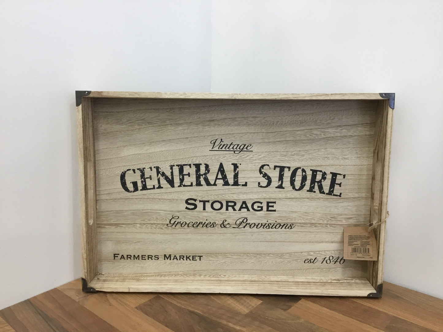 General Store metal edged tray