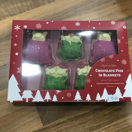 Choconchoc Christmas chocolate pigs in blankets
