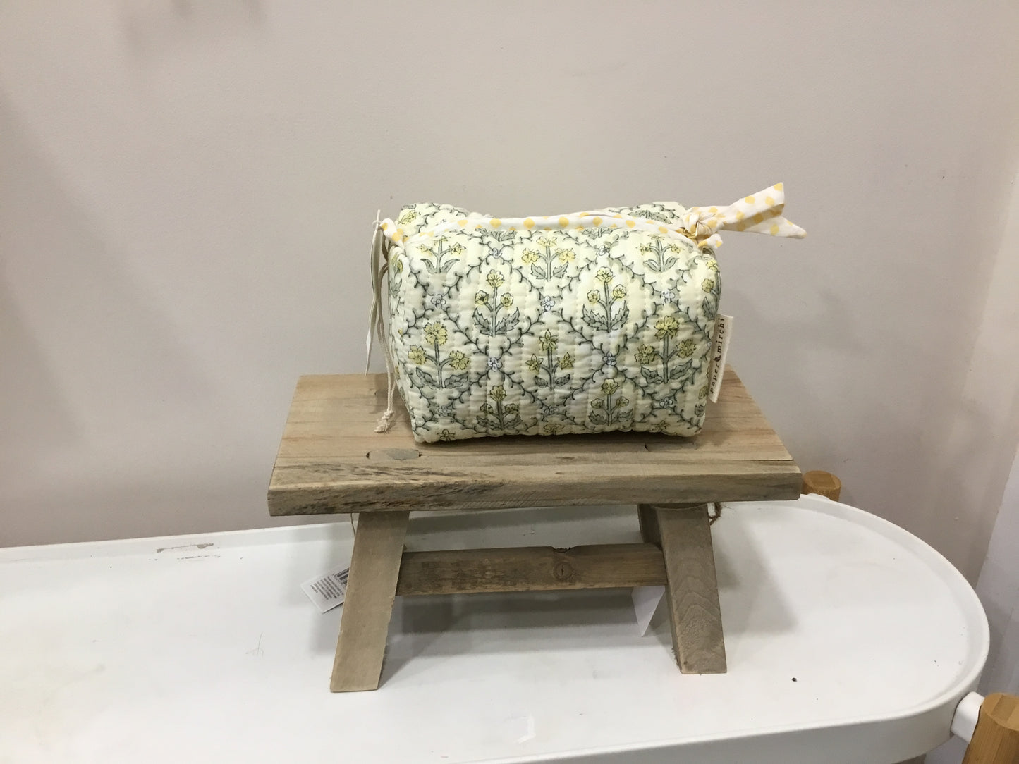 Organic cotton toiletry bag