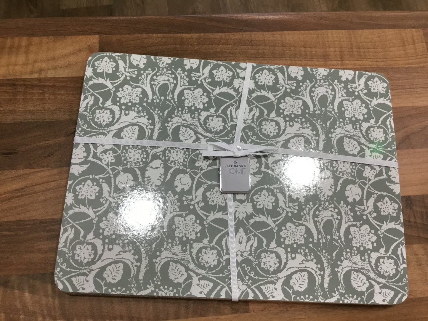 Sage green placemats