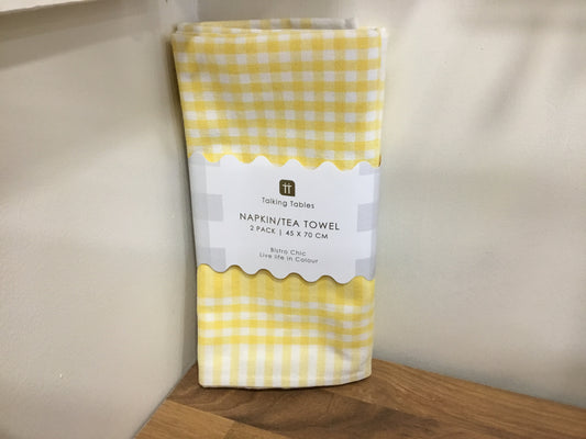 Yellow fabric napkins