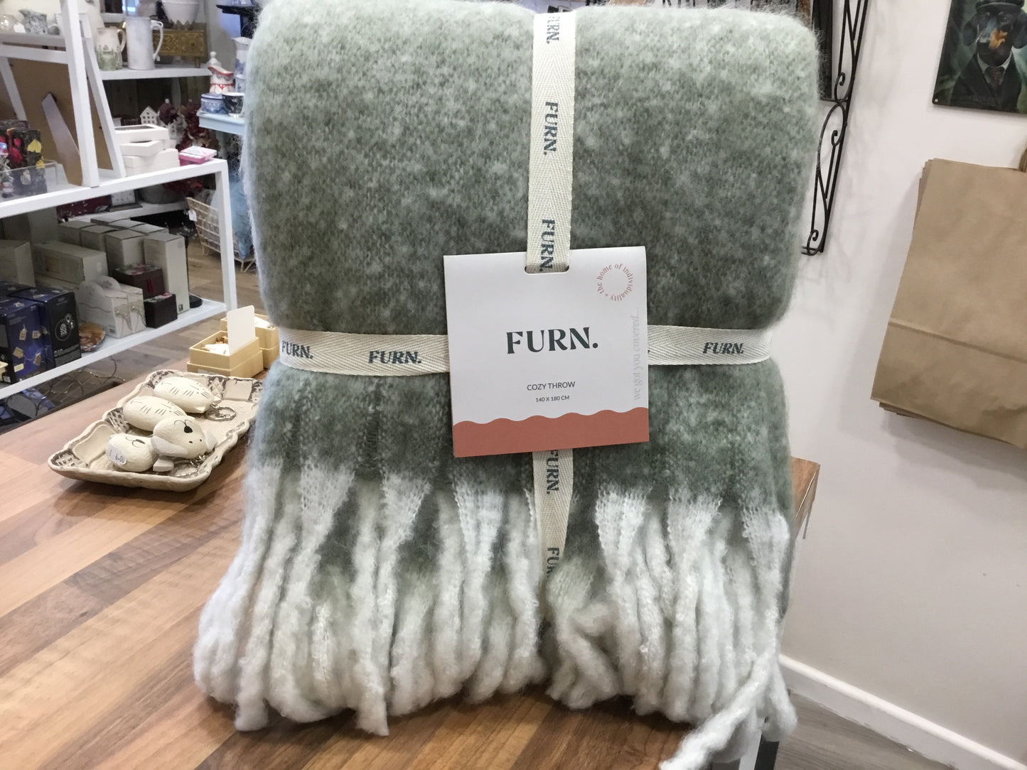 Soft Green Cosy Throw