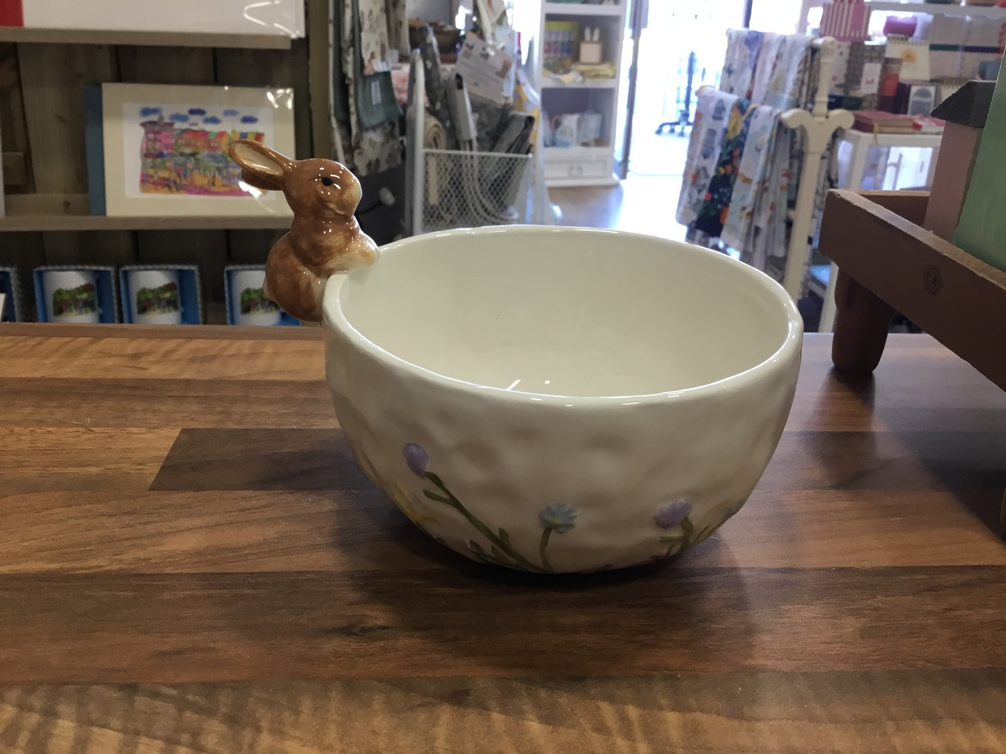 Ceramic bunny bowl
