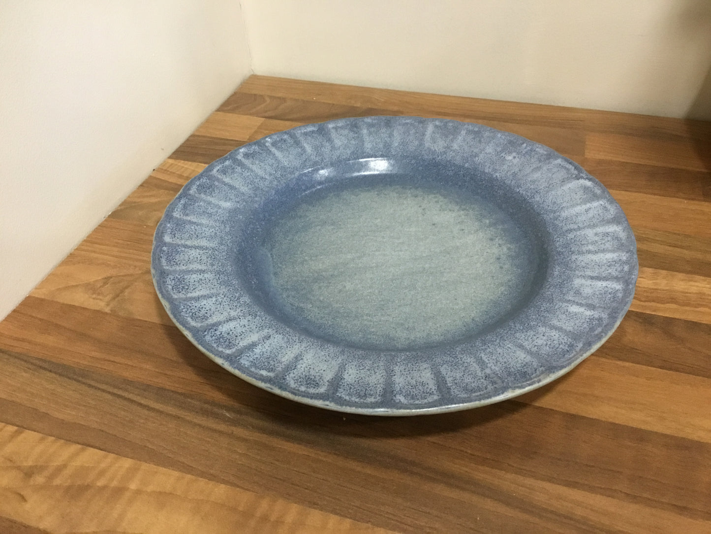 Blue stoneware plate