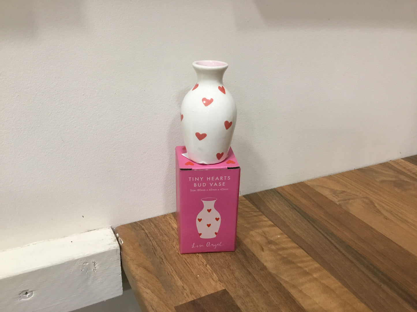 Small heart bud vase.