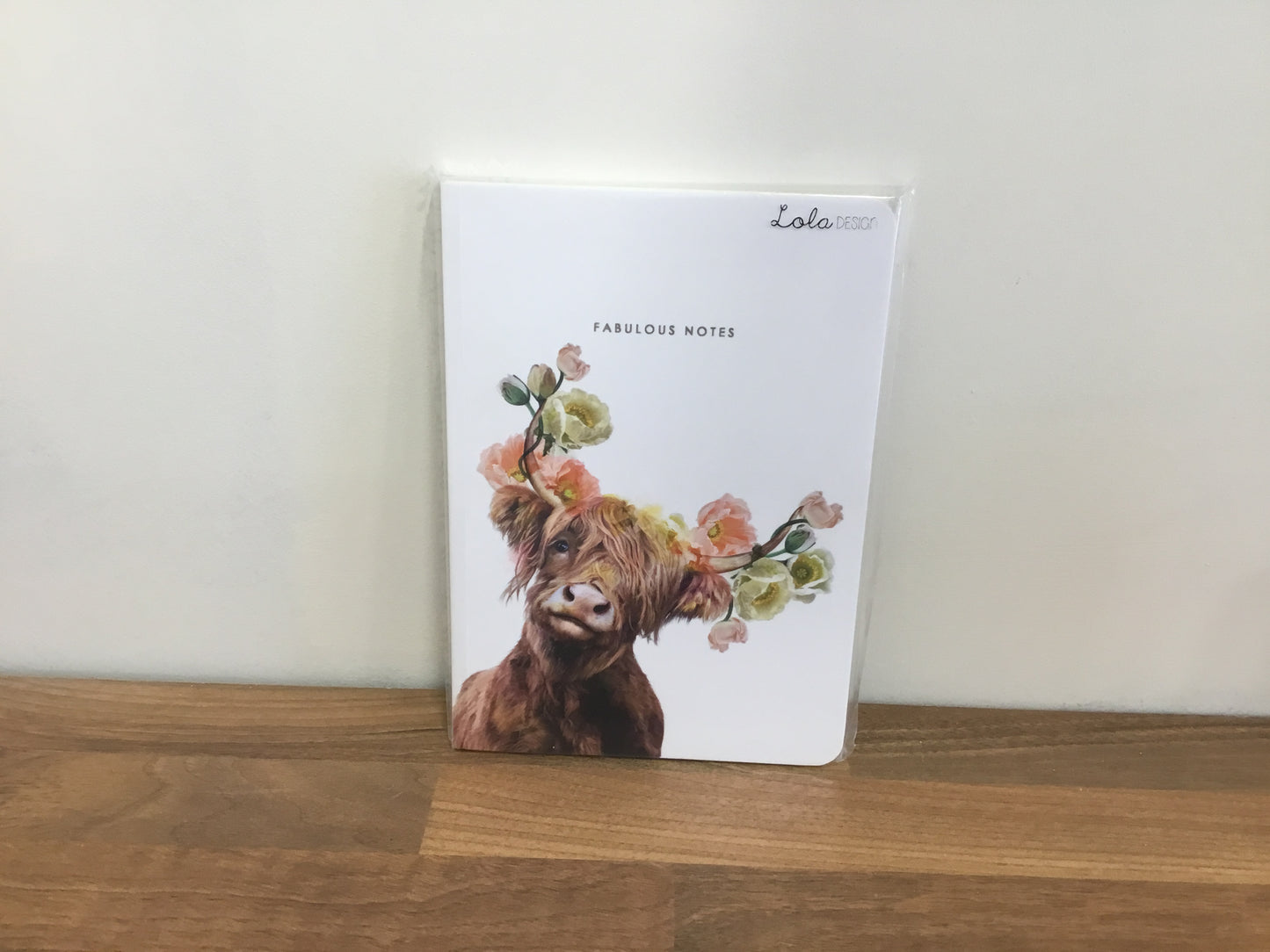 Lola Design - Floral cow notebook