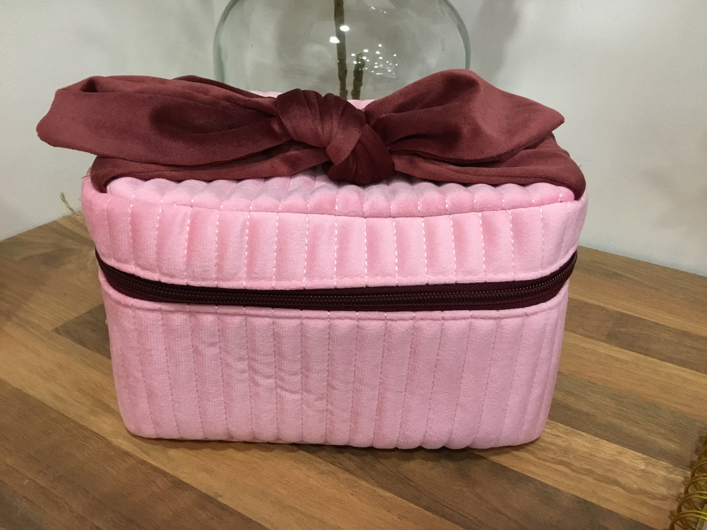 Luxury velvet cosmetic bag