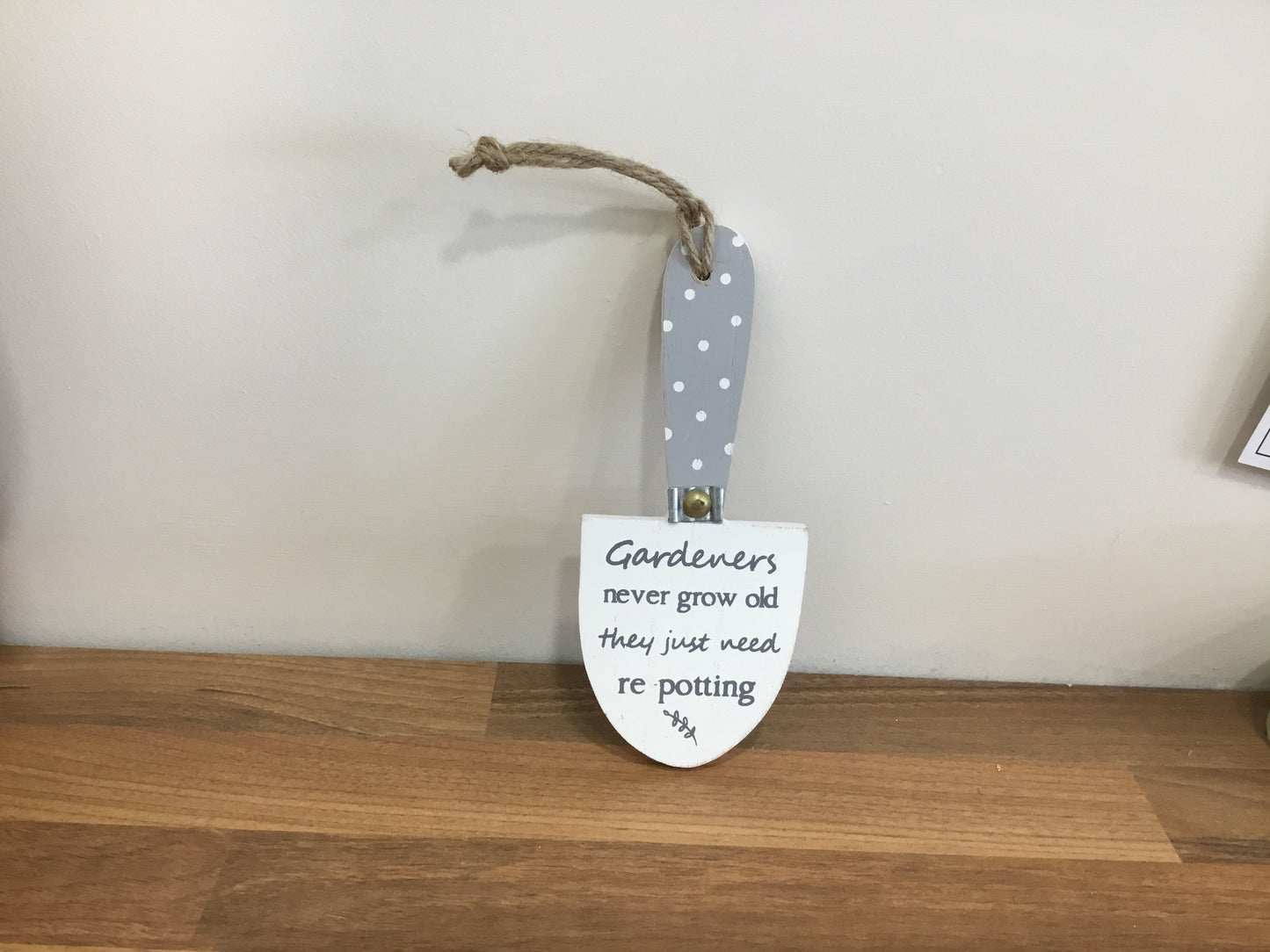 Gardeners trowel plaque
