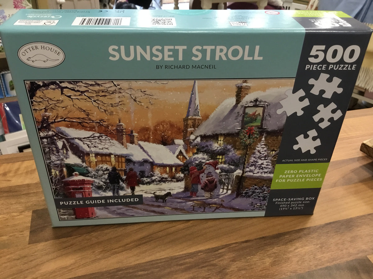 500 piece sunset stroll jigsaw