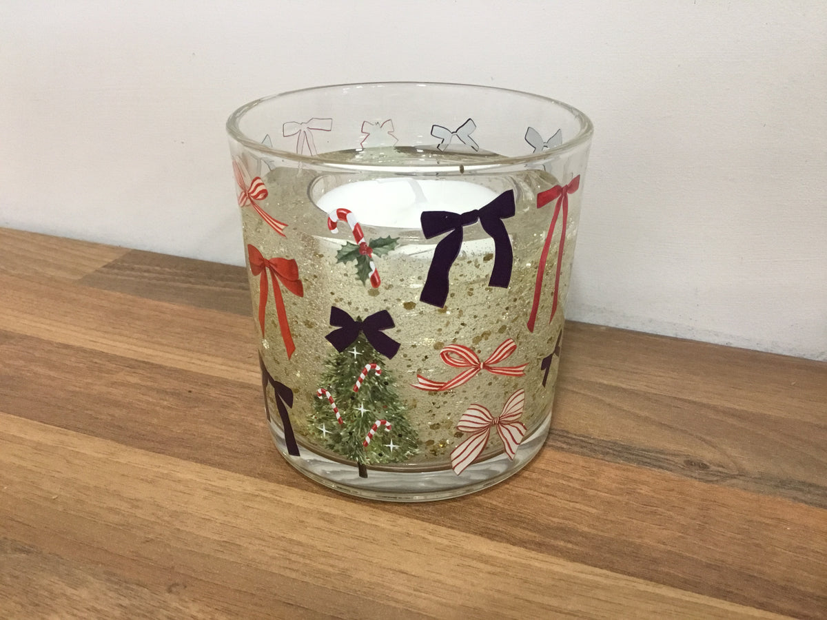 Christmas Bows LED Candle