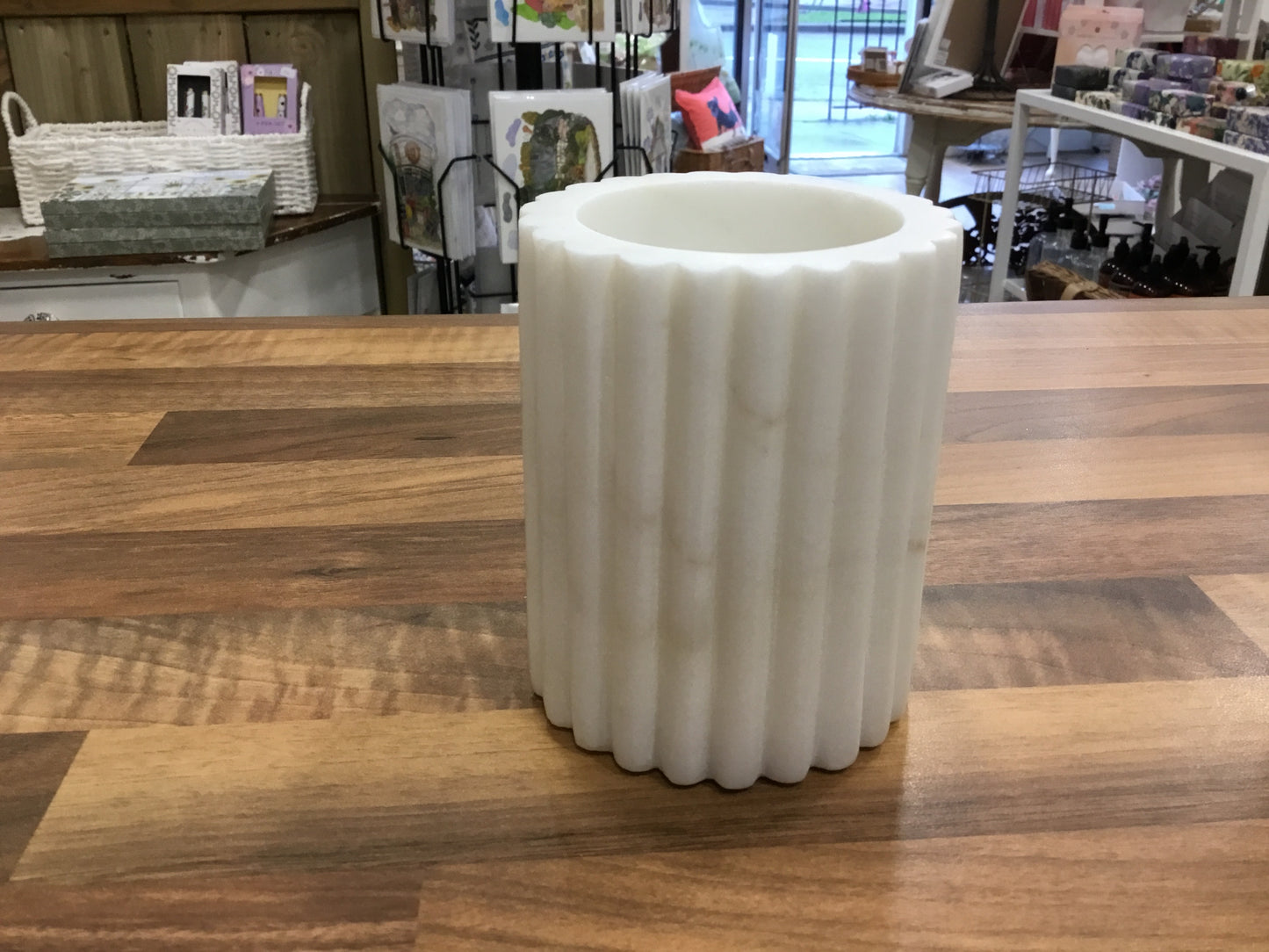 Toothbrush holder white marble